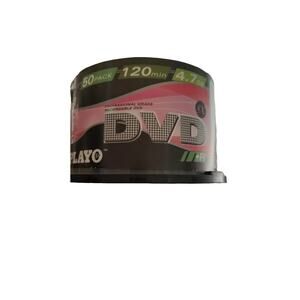 New Playo 50 Pack DVD+R 120 Min 4.7 GB Factory Sealed